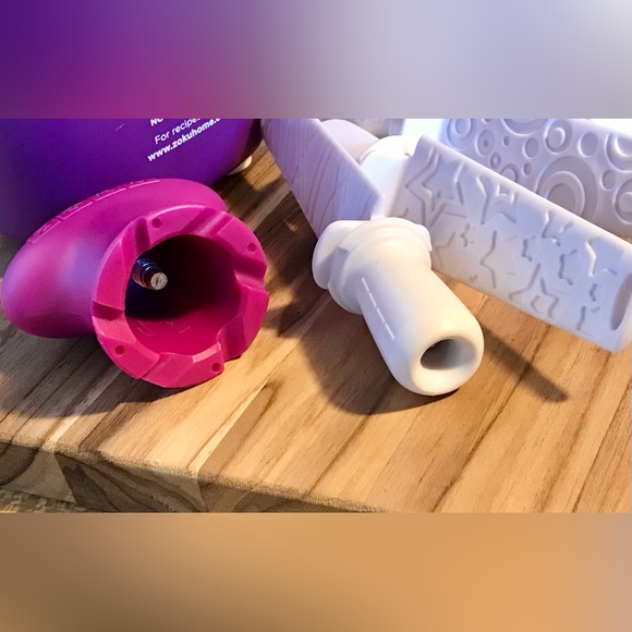 ZOKU Purple Single Ice Pop Maker Fast Making Freezer Use Complete Set 3 Tool - Picture 6 of 14